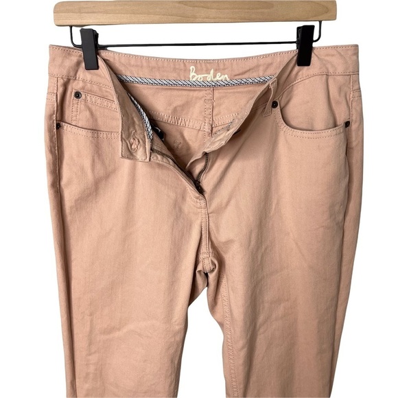 Boden Zip Ankle Skimmer Jeans Size 8 Long Pink Peach WC145 - Picture 4 of 8